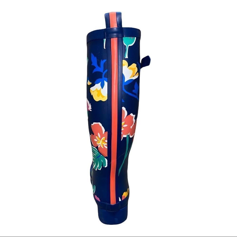 Vera Bradley Blue Multicolor Santiago Floral Rain Boots Women's Size 7 New - Picture 5 of 9